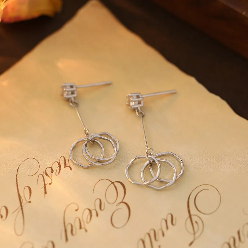 Fan Xing As Season S925 Silver Stud Earrings Women's-4