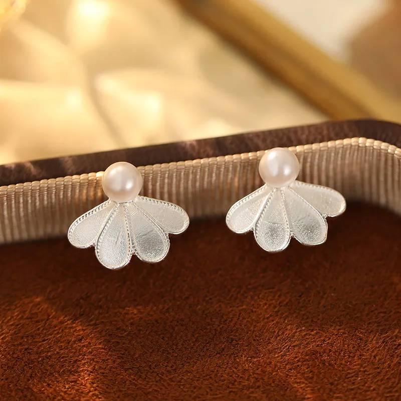 Fan Xing As Season S925 Silver Stud Earrings Women's-4