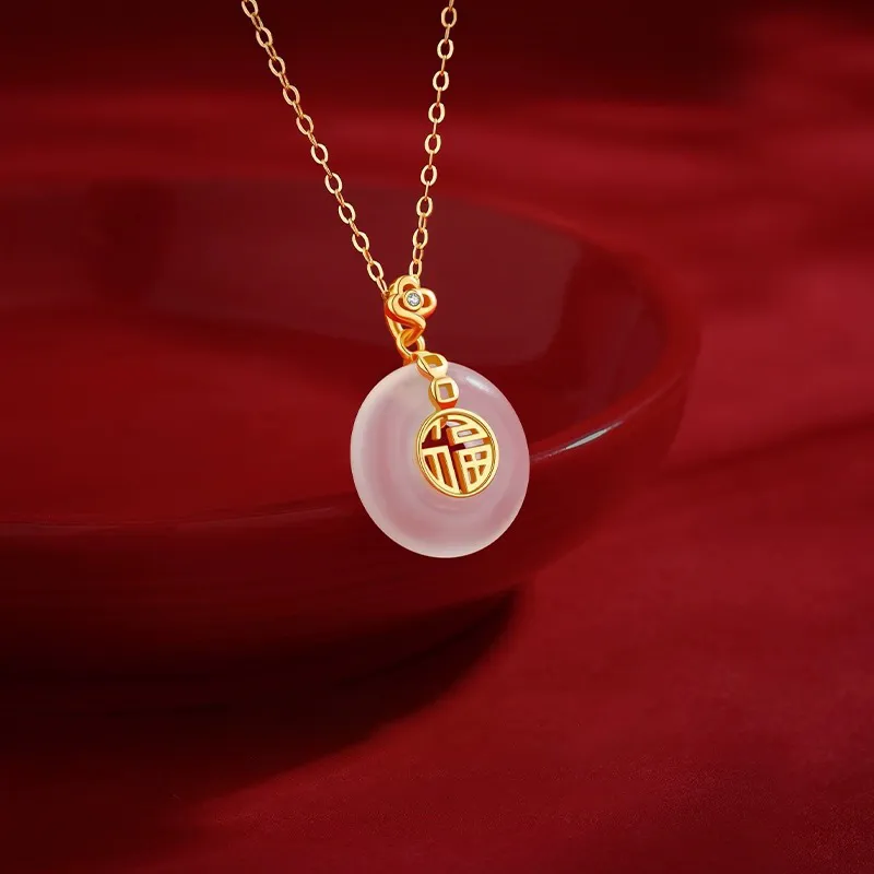 Fan Xing As Season Chalcedony Jade Necklaces Women's-4