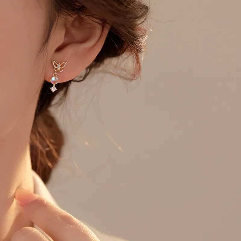 Fan Xing As Season S925 Silver Stud Earrings Women's-2