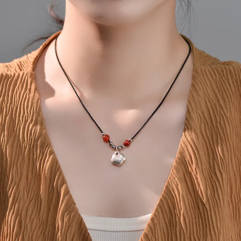 Fan Xing As Season S999 Fine Silver Necklaces Women's-1