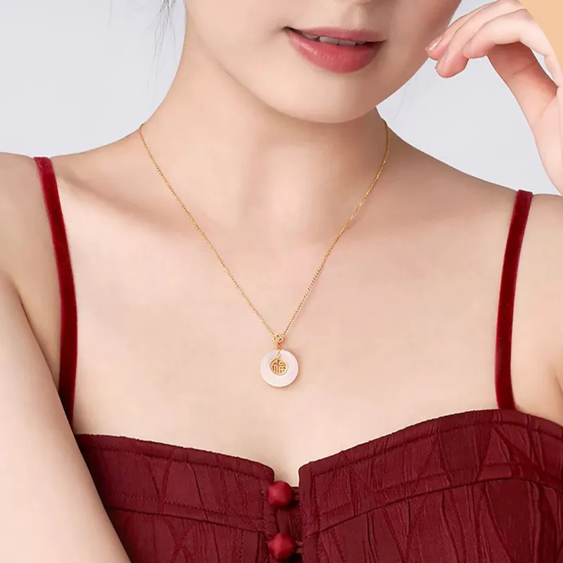 Fan Xing As Season Chalcedony Jade Necklaces Women's-2