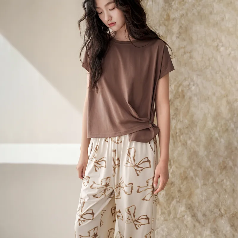 Aannsfam Pajama Set Women's Acorn Umber-1