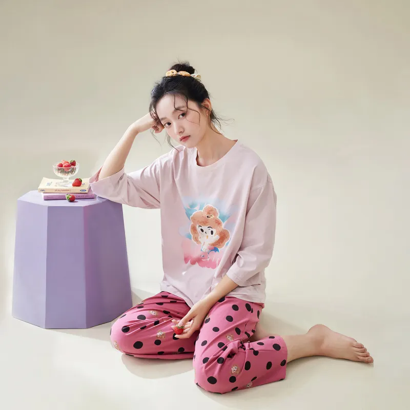 Aannsfam Pajama Set Women's Changrong Purple-1