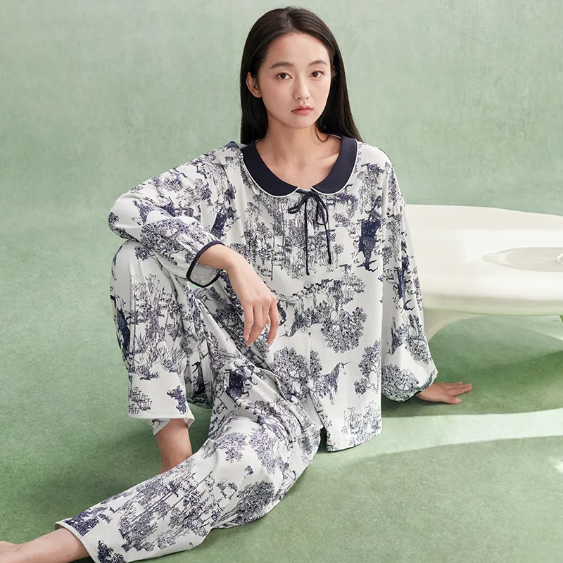 Aannsfam Pajama Set Women's Stone Gray-3