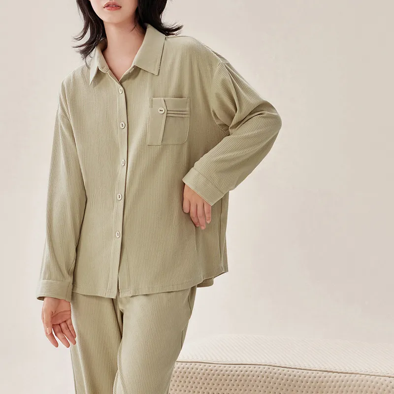 Aannsfam Pajama Set Women's Sea Foam Green-1