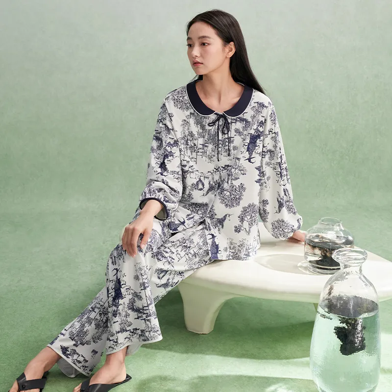 Aannsfam Pajama Set Women's Stone Gray-1
