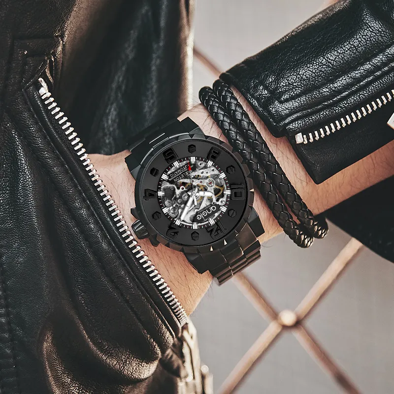 ANGIE PRESENT WATCH Men Skeleton Watch-4