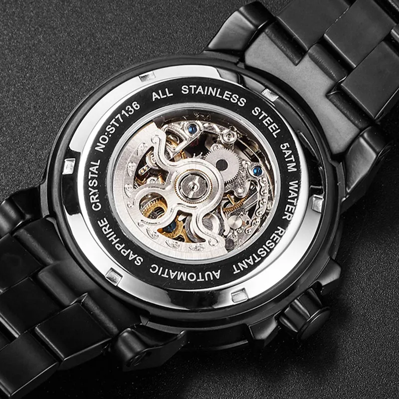 ANGIE PRESENT WATCH Men Skeleton Watch-2