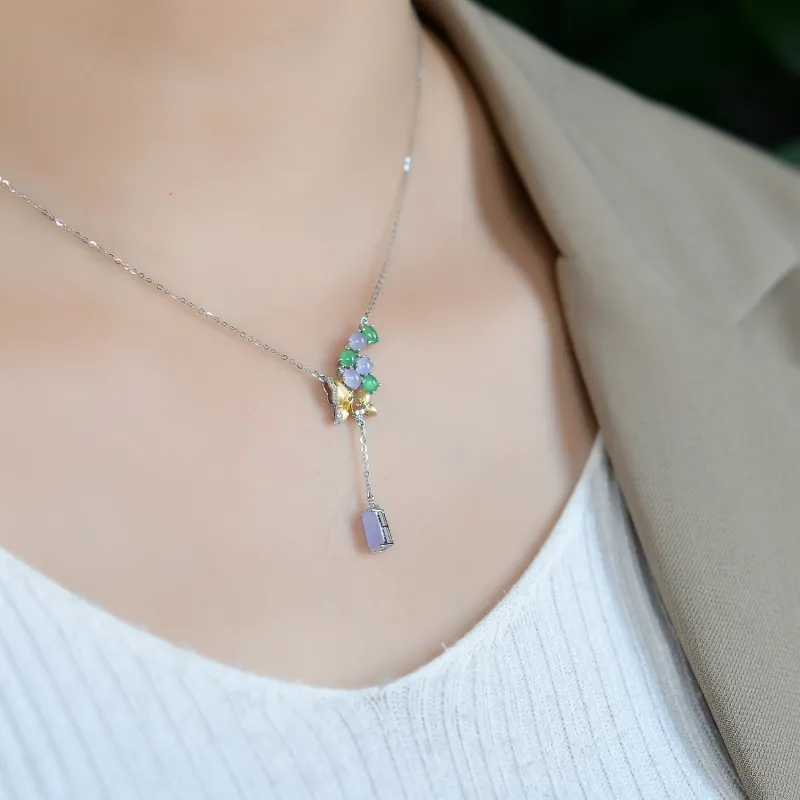 Xiangyan Ice Type Jadeite Necklaces Women's-1