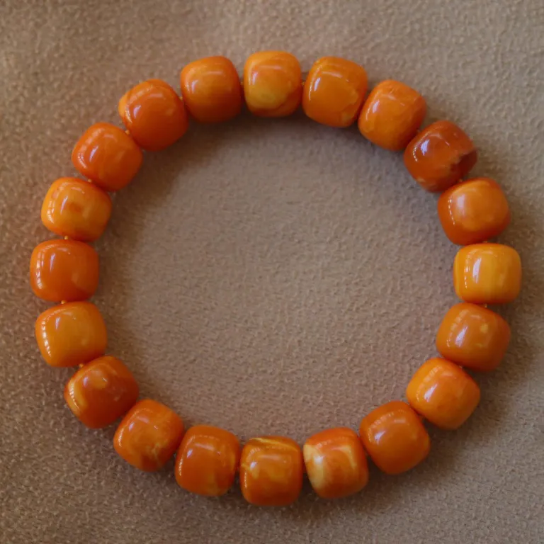 Xiangyan Amber Beeswax Fine Jade Bracelets Unisex-4