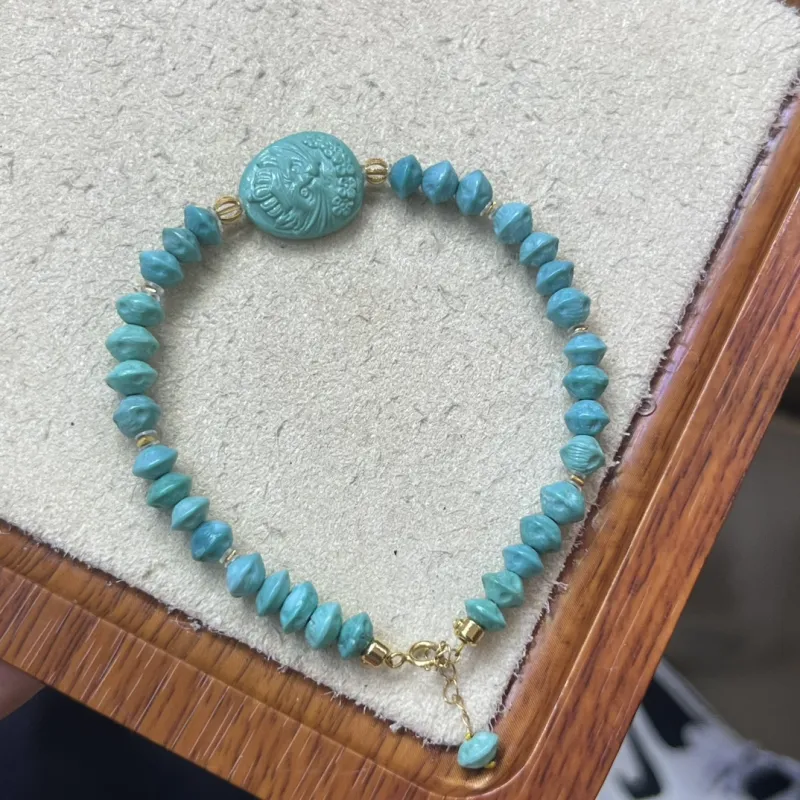 Xiangyan Turquoise Fine Jade Bracelets Unisex-2