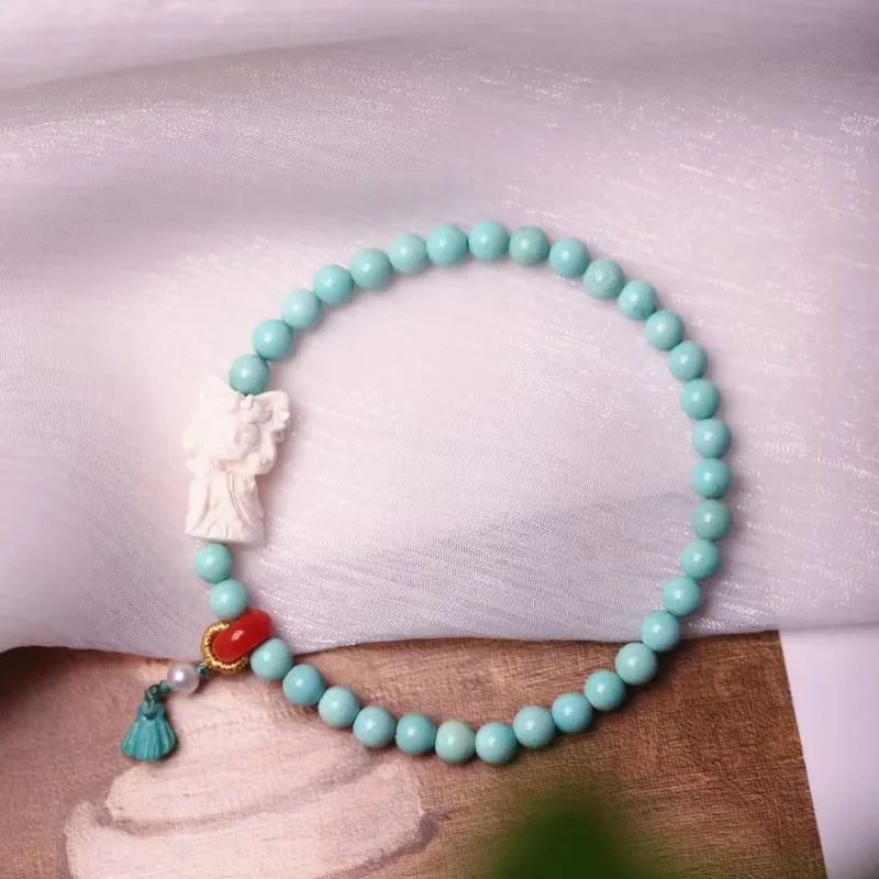 Xiangyan Turquoise Fine Jade Bracelets Unisex-5