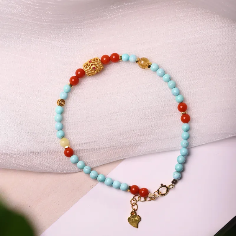 Xiangyan Turquoise Fine Jade Bracelets Unisex-1