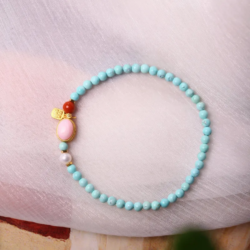 Xiangyan Turquoise Fine Jade Bracelets Unisex-3