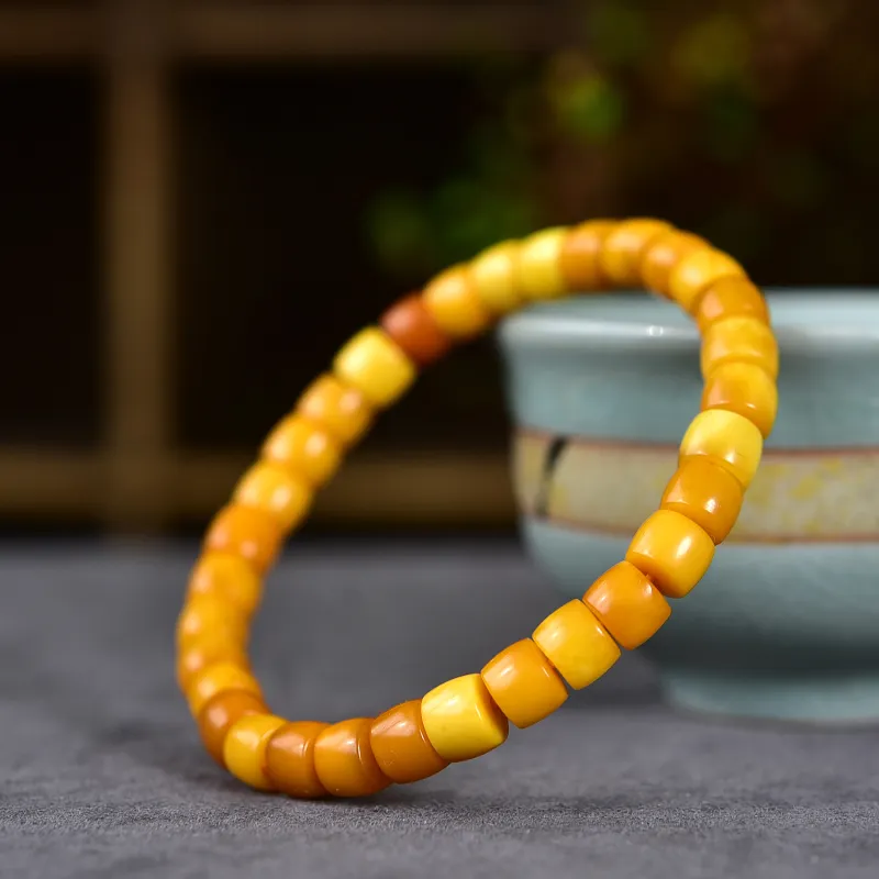 Xiangyan Amber Beeswax Fine Jade Bracelets Women's-5