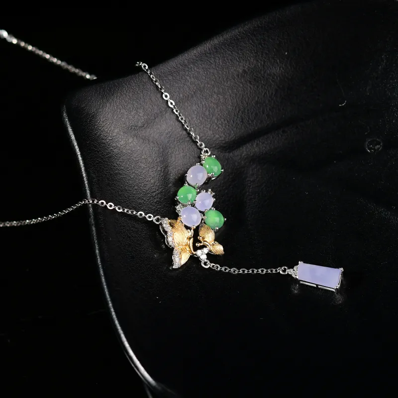 Xiangyan Ice Type Jadeite Necklaces Women's-3