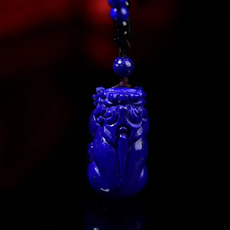 Xiangyan Lapis Lazuli Fine Jade Necklaces Unisex-2
