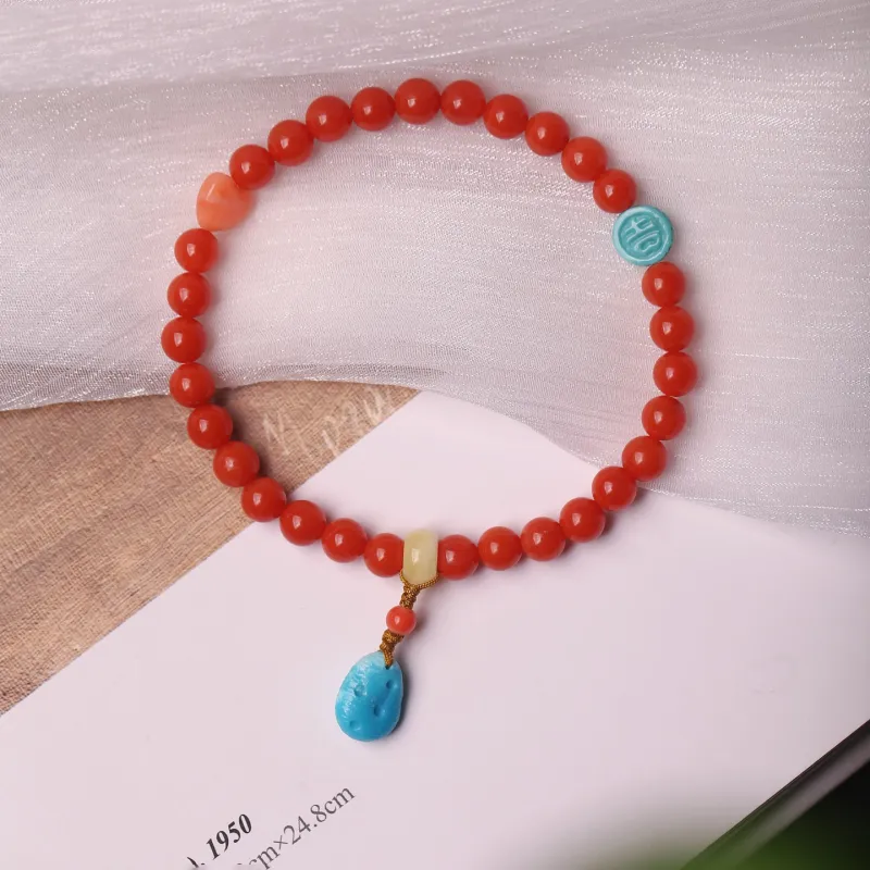 Xiangyan Southern Red Agate Fine Jade Bracelets Unisex-2
