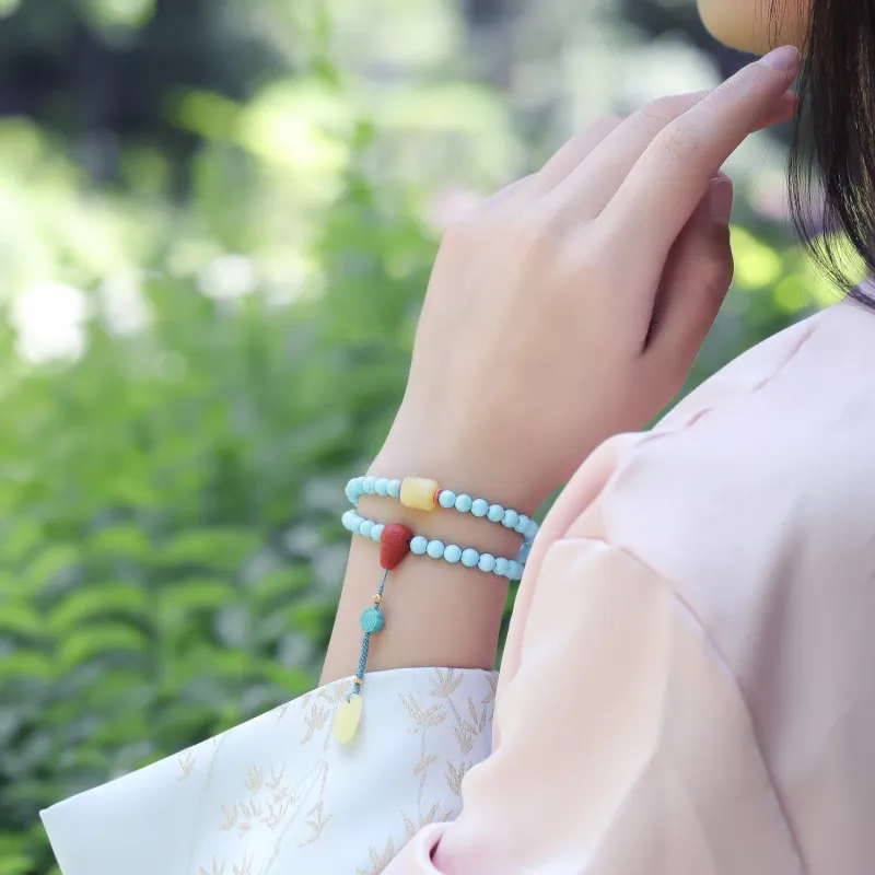 Xiangyan Turquoise Fine Jade Bracelets Unisex-4