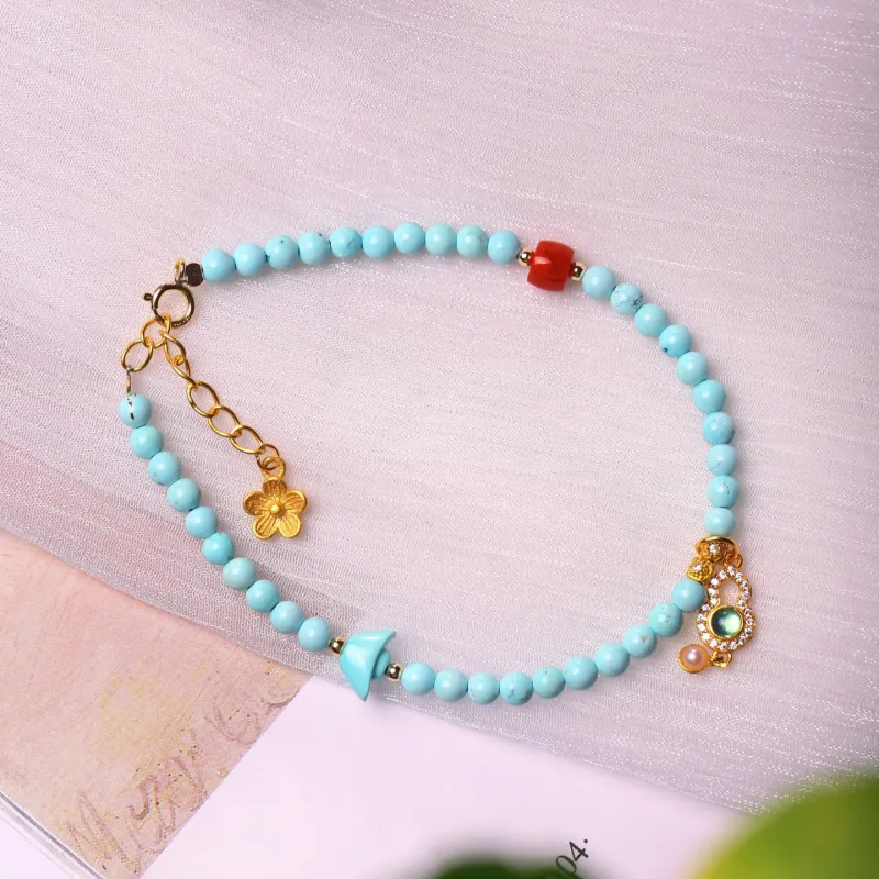 Xiangyan Turquoise Fine Jade Bracelets Unisex-3