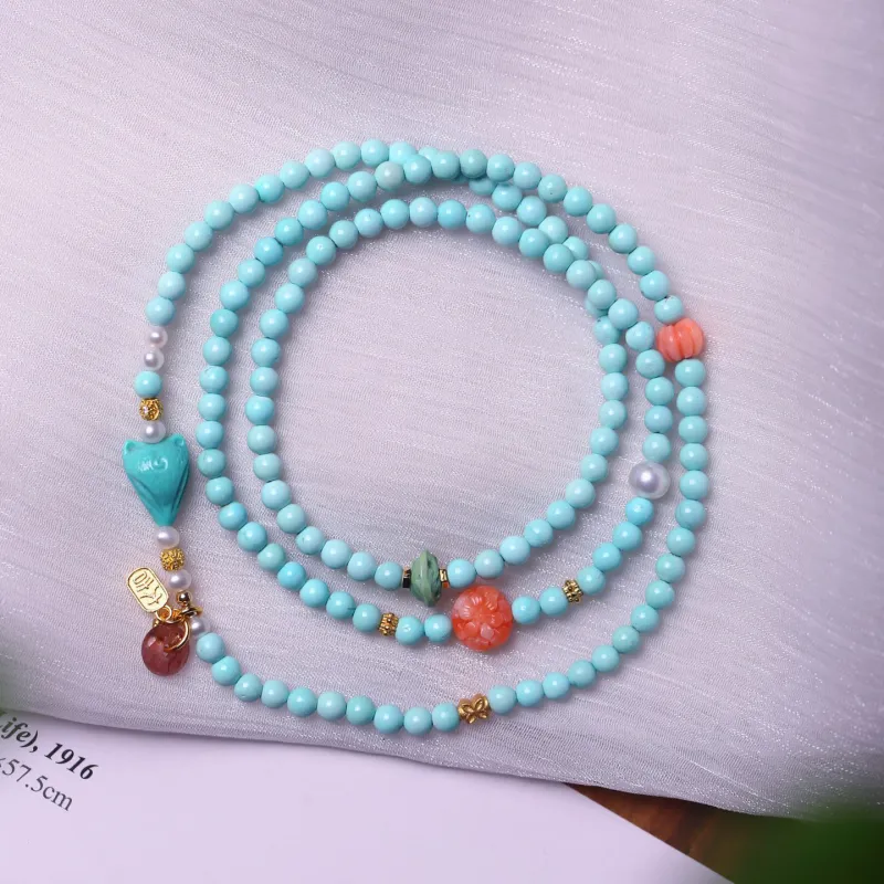 Xiangyan Turquoise Fine Jade Bracelets Unisex-5