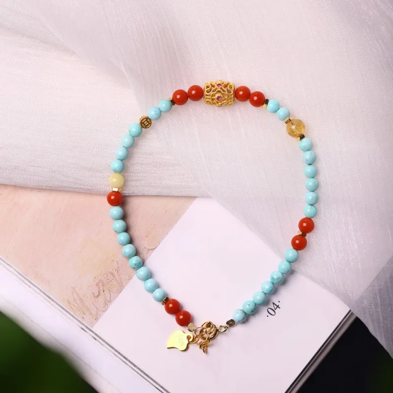Xiangyan Turquoise Fine Jade Bracelets Unisex-3
