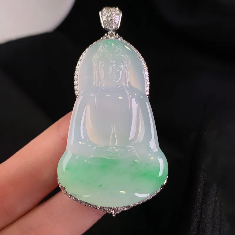 Xiangyan Ice Glutinous Jadeite Necklaces Unisex-5