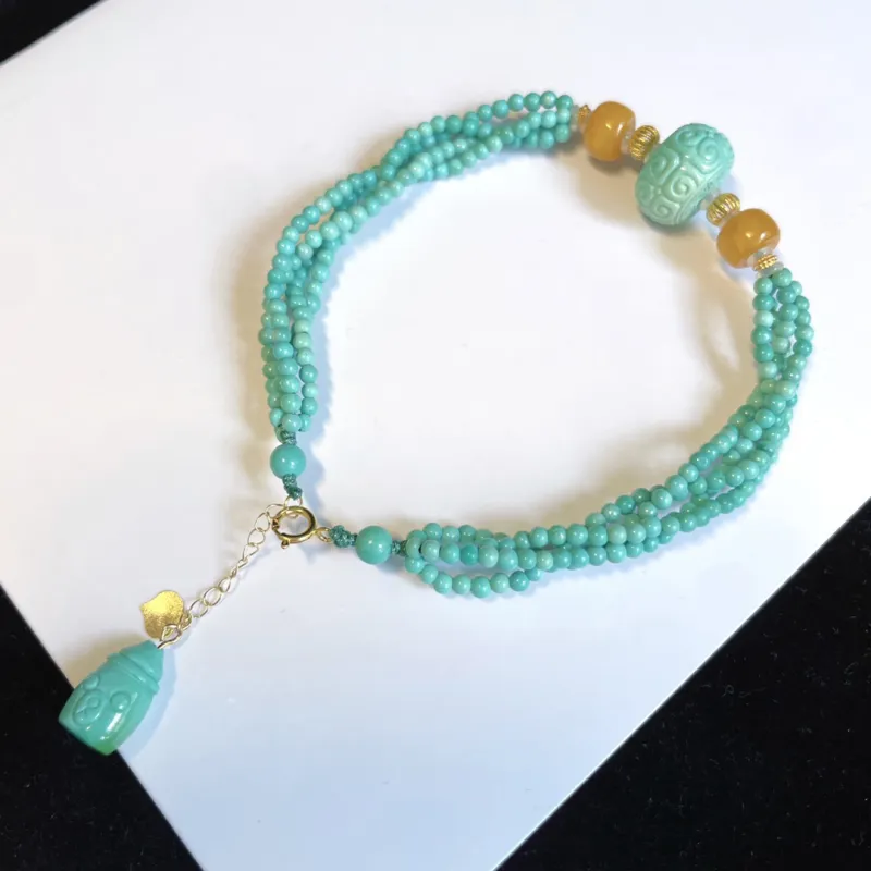 Xiangyan Turquoise Fine Jade Bracelets Unisex-4