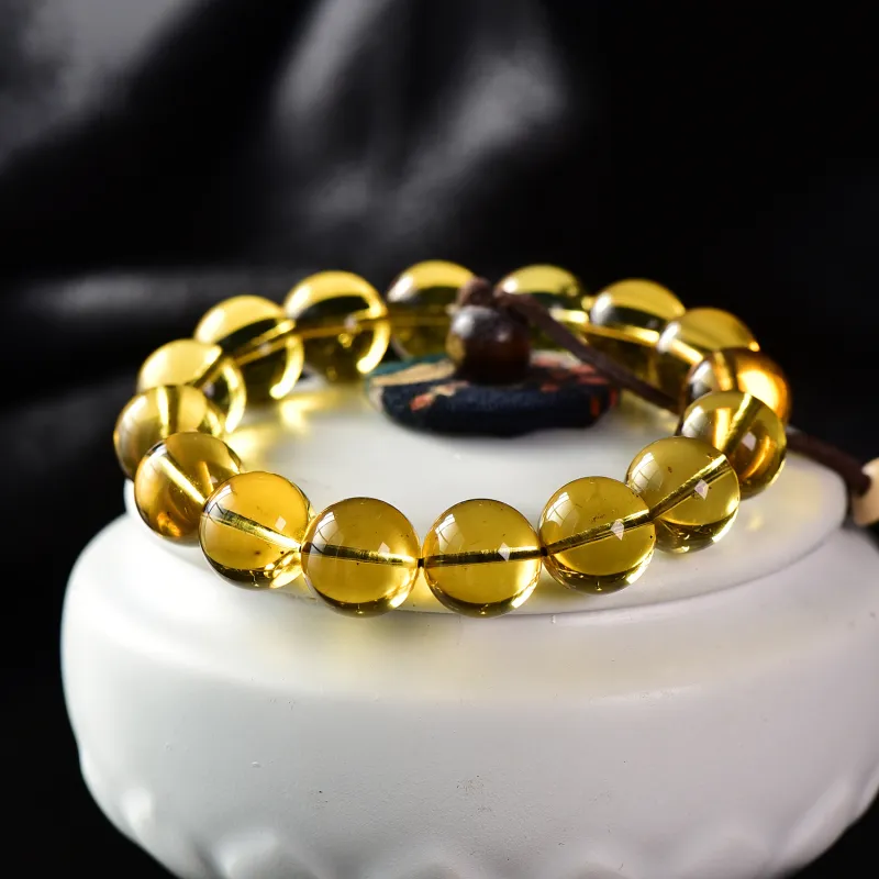 Xiangyan Amber Beeswax Fine Jade Bracelets Unisex-2