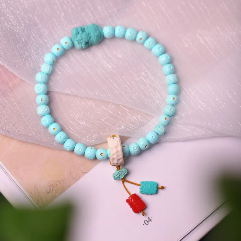 Xiangyan Turquoise Fine Jade Bracelets Unisex-1