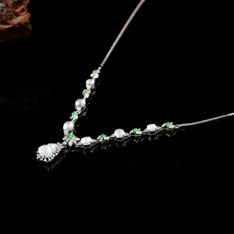 Xiangyan Ice Type Jadeite Necklaces Women's-3