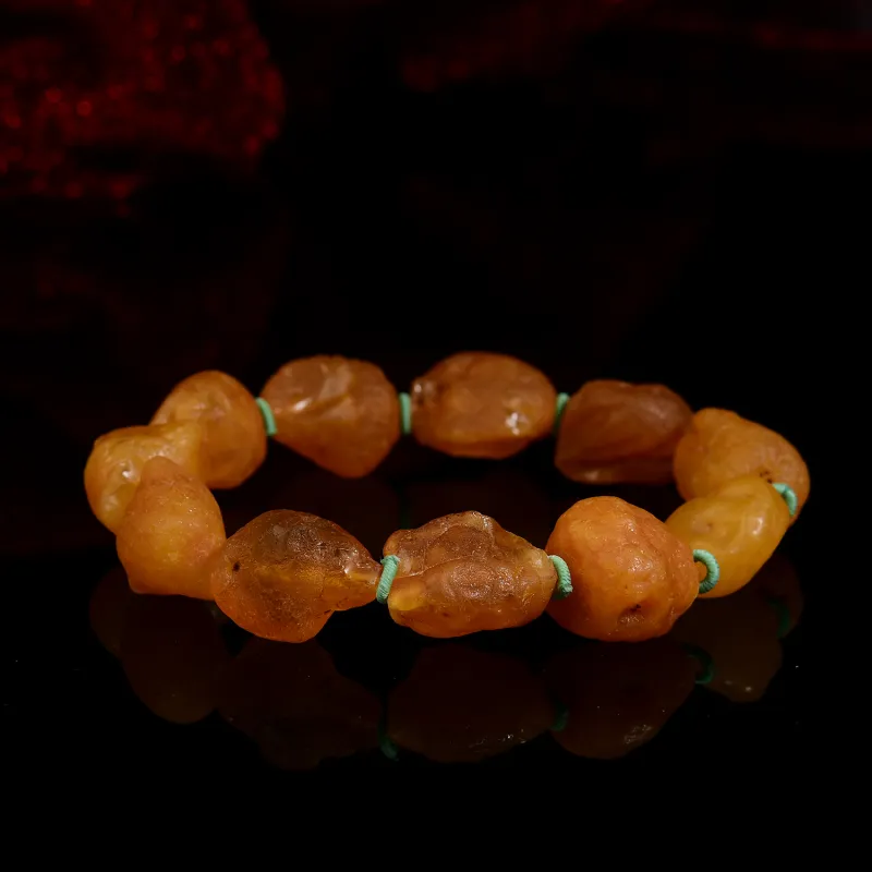 Xiangyan Amber Beeswax Fine Jade Bracelets Unisex-4