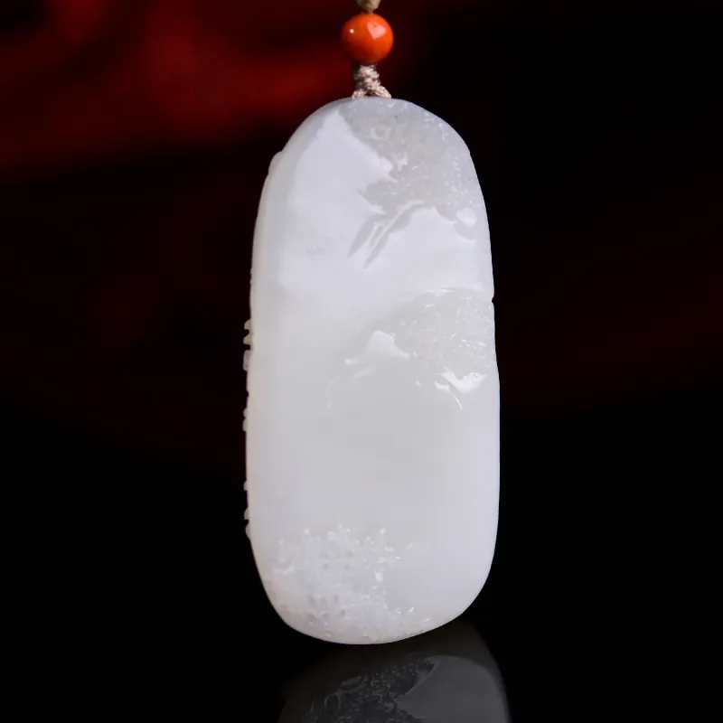 Xiangyan Hetian Jade Pendants Smoky Purple Unisex-2