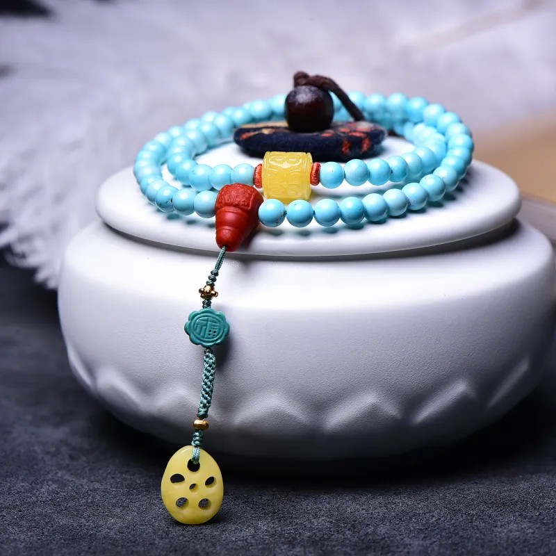 Xiangyan Turquoise Fine Jade Bracelets Unisex-2