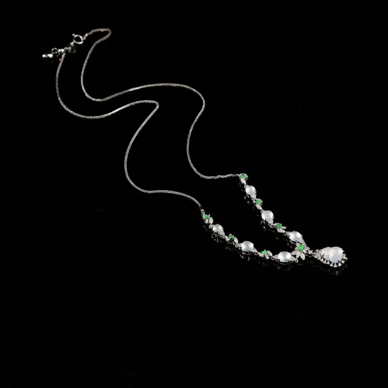 Xiangyan Ice Type Jadeite Necklaces Women's-5
