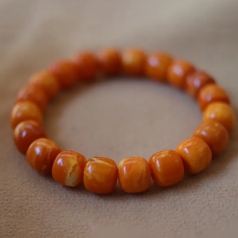 Xiangyan Amber Beeswax Fine Jade Bracelets Unisex-5