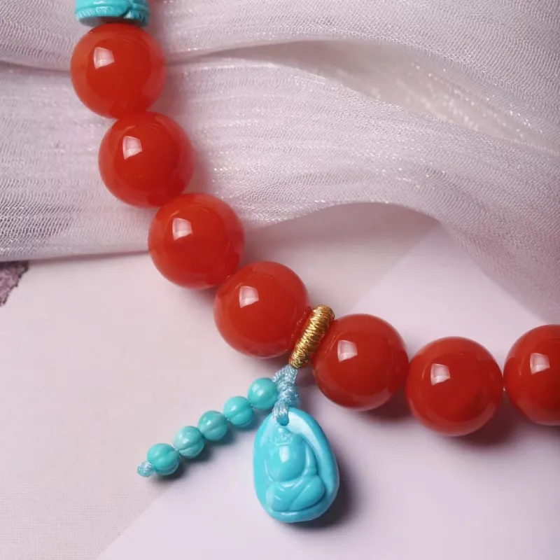 Xiangyan Southern Red Agate Fine Jade Bracelets Unisex-2