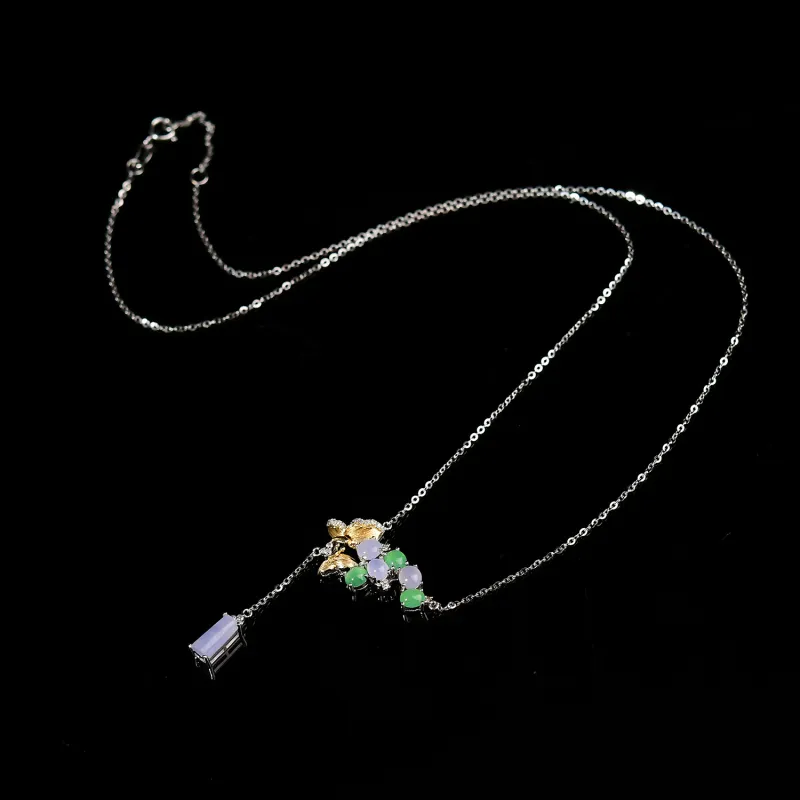 Xiangyan Ice Type Jadeite Necklaces Women's-2