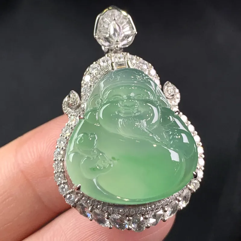 Xiangyan Ice Glutinous Jadeite Necklaces Unisex-5