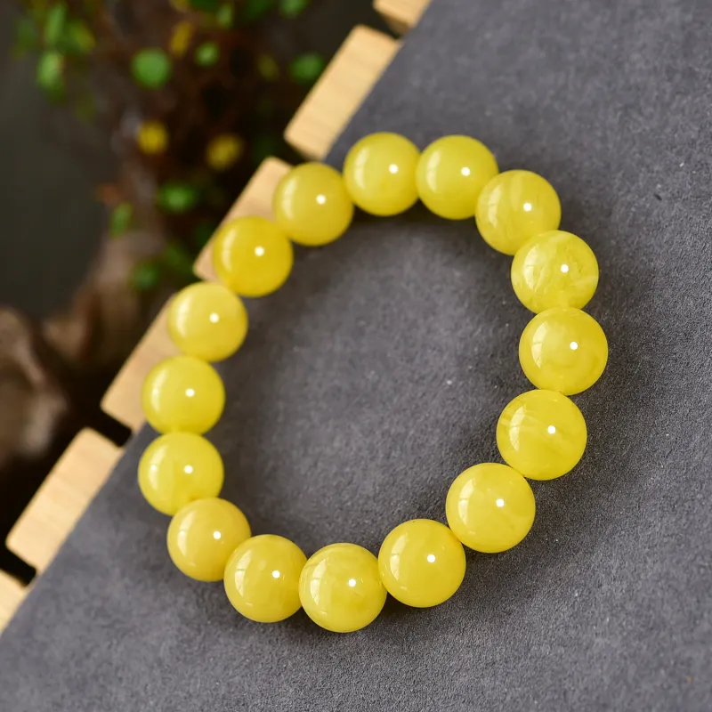 Xiangyan Amber Beeswax Fine Jade Bracelets Unisex-4