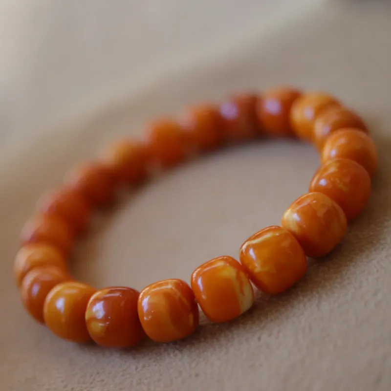Xiangyan Amber Beeswax Fine Jade Bracelets Unisex-6