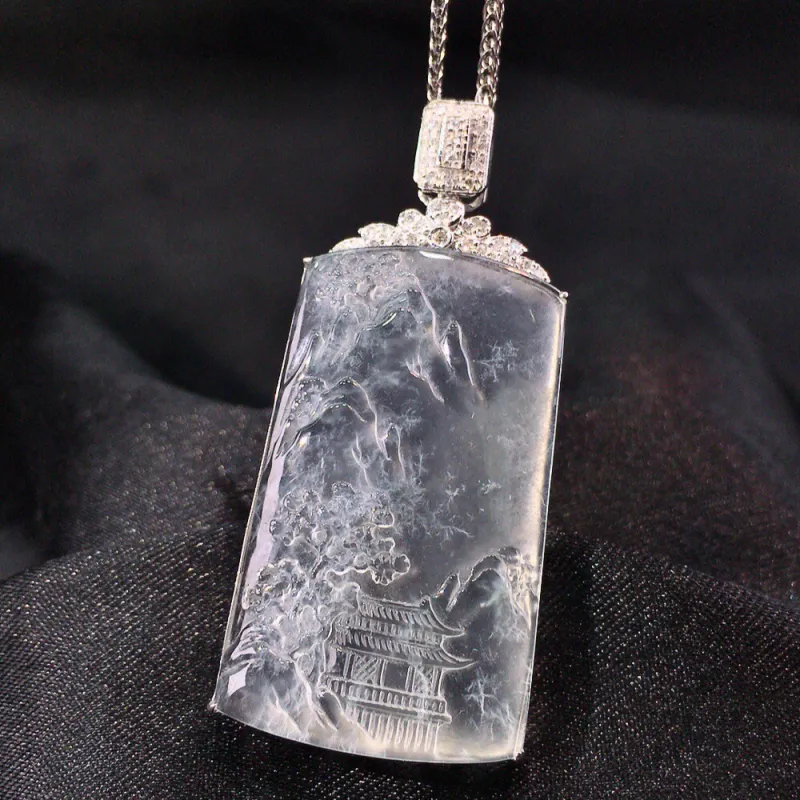 Xiangyan Ice Type Jadeite Necklaces Unisex-2