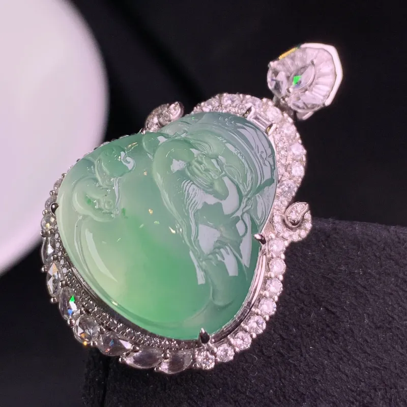 Xiangyan Ice Glutinous Jadeite Necklaces Unisex-4