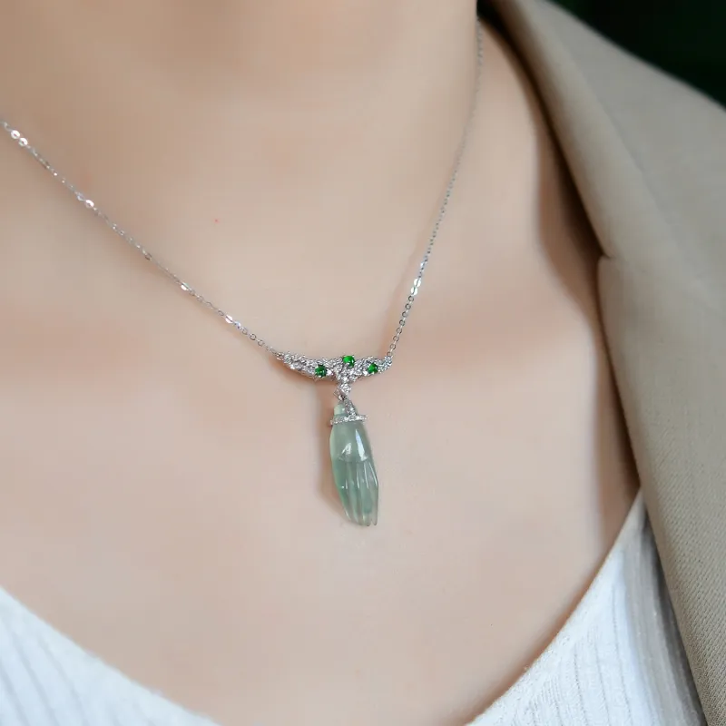 Xiangyan Ice Glutinous Jadeite Necklaces Women's-1