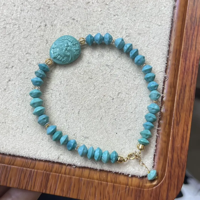 Xiangyan Turquoise Fine Jade Bracelets Unisex-1
