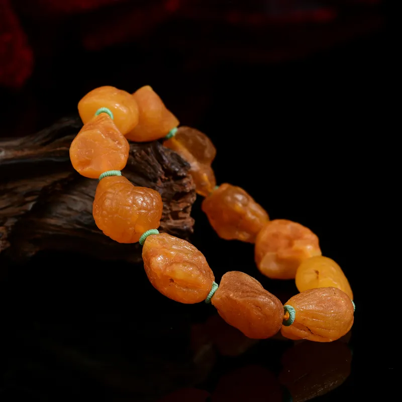 Xiangyan Amber Beeswax Fine Jade Bracelets Unisex-5
