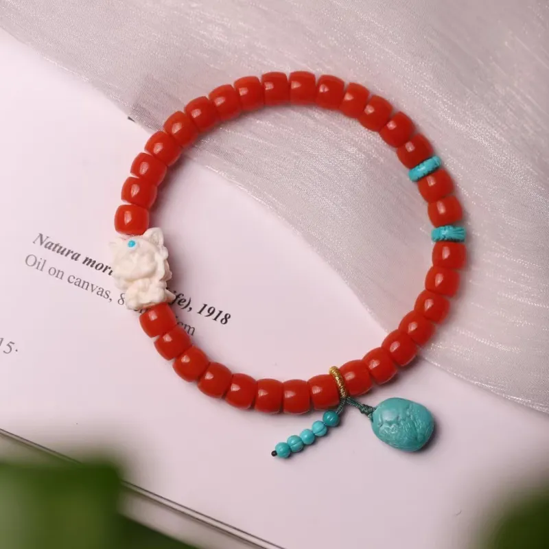 Xiangyan Southern Red Agate Fine Jade Bracelets Unisex-1