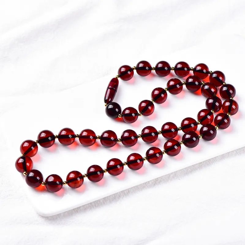Xiangyan Amber Beeswax Fine Jade Necklaces Women's-3