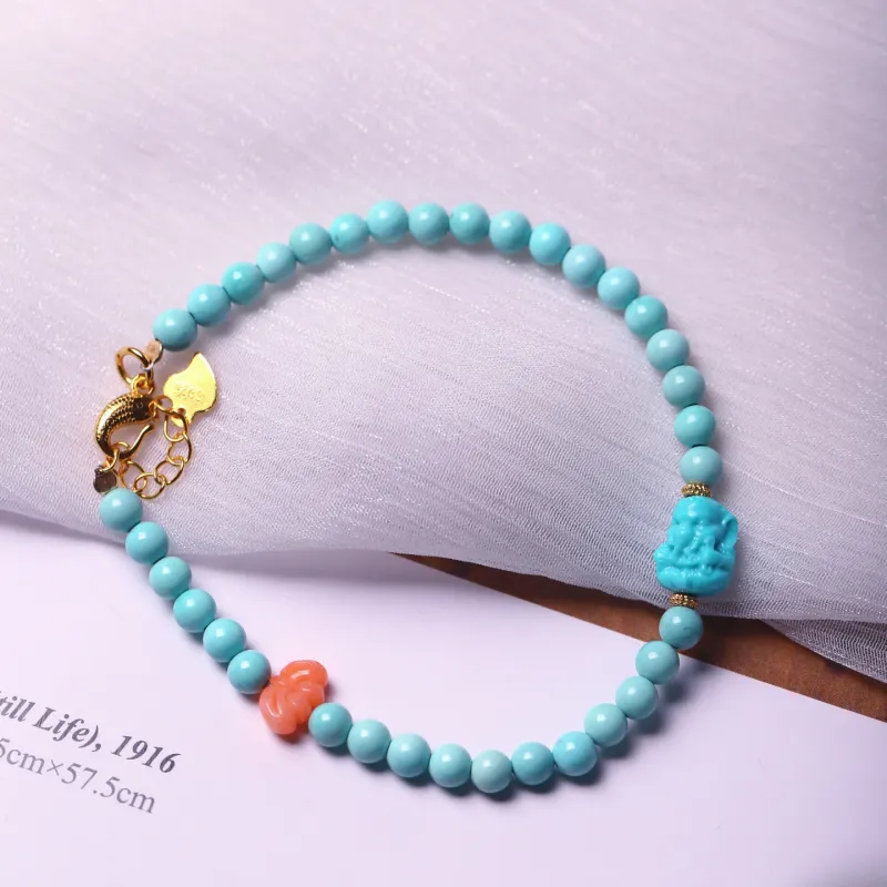 Xiangyan Turquoise Fine Jade Bracelets Unisex-1